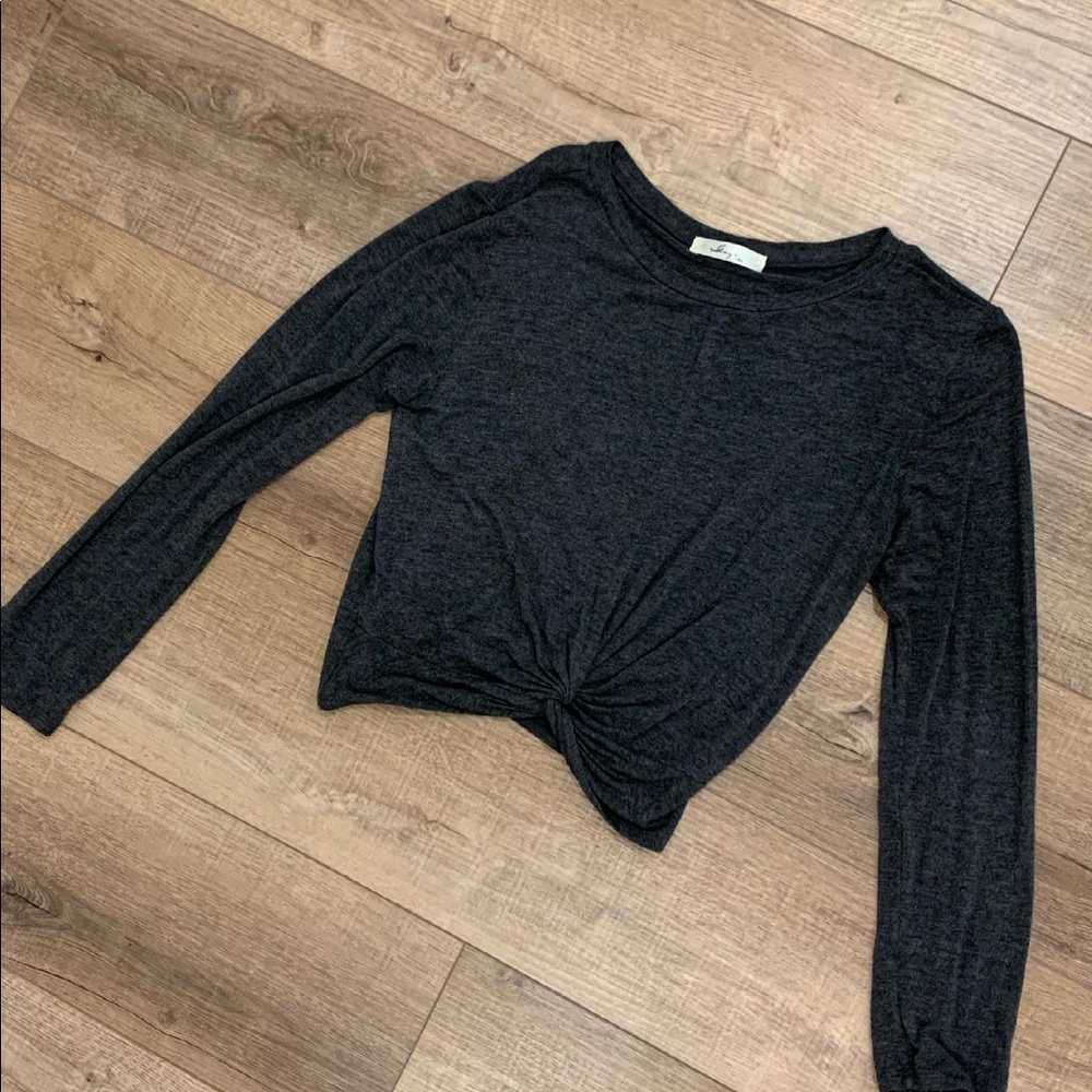 Grey Twist Top